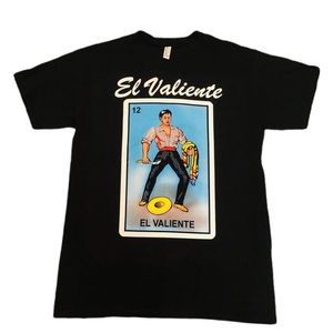 El Valiente Mexican Lotería Men T Shirt
